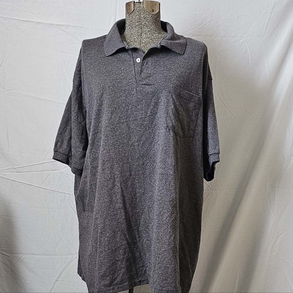 Hanes Dark Gray Polo Shirt